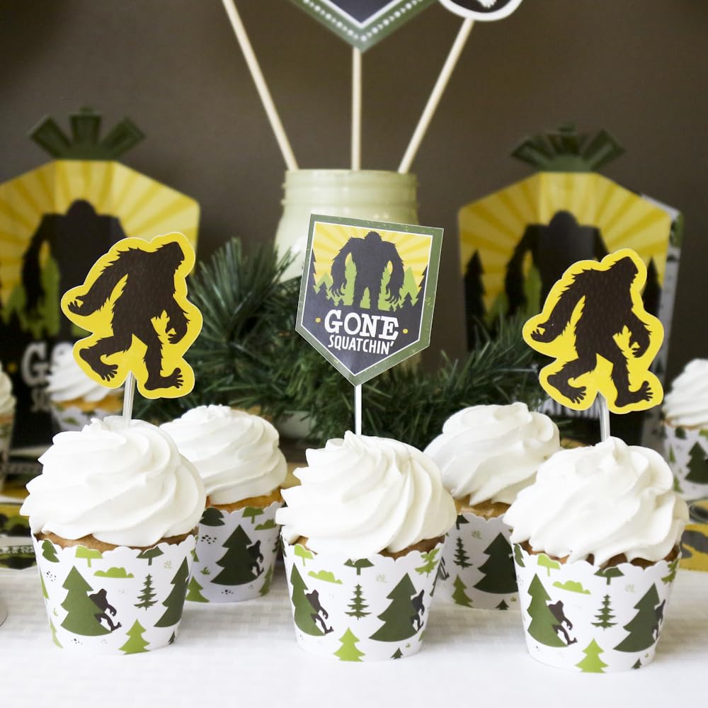 Big Dot Of Happiness Sasquatch Crossing - Diy Shaped Bigfoot Party Or Birthday Party Cut-Outs - 24 Count