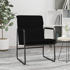vidaXL Stylish Modern Lounge Chair - 21.7"x25.2"x31.5" Comfy Faux Leather in Elegant Black, Ideal for Relaxation & Home Decor