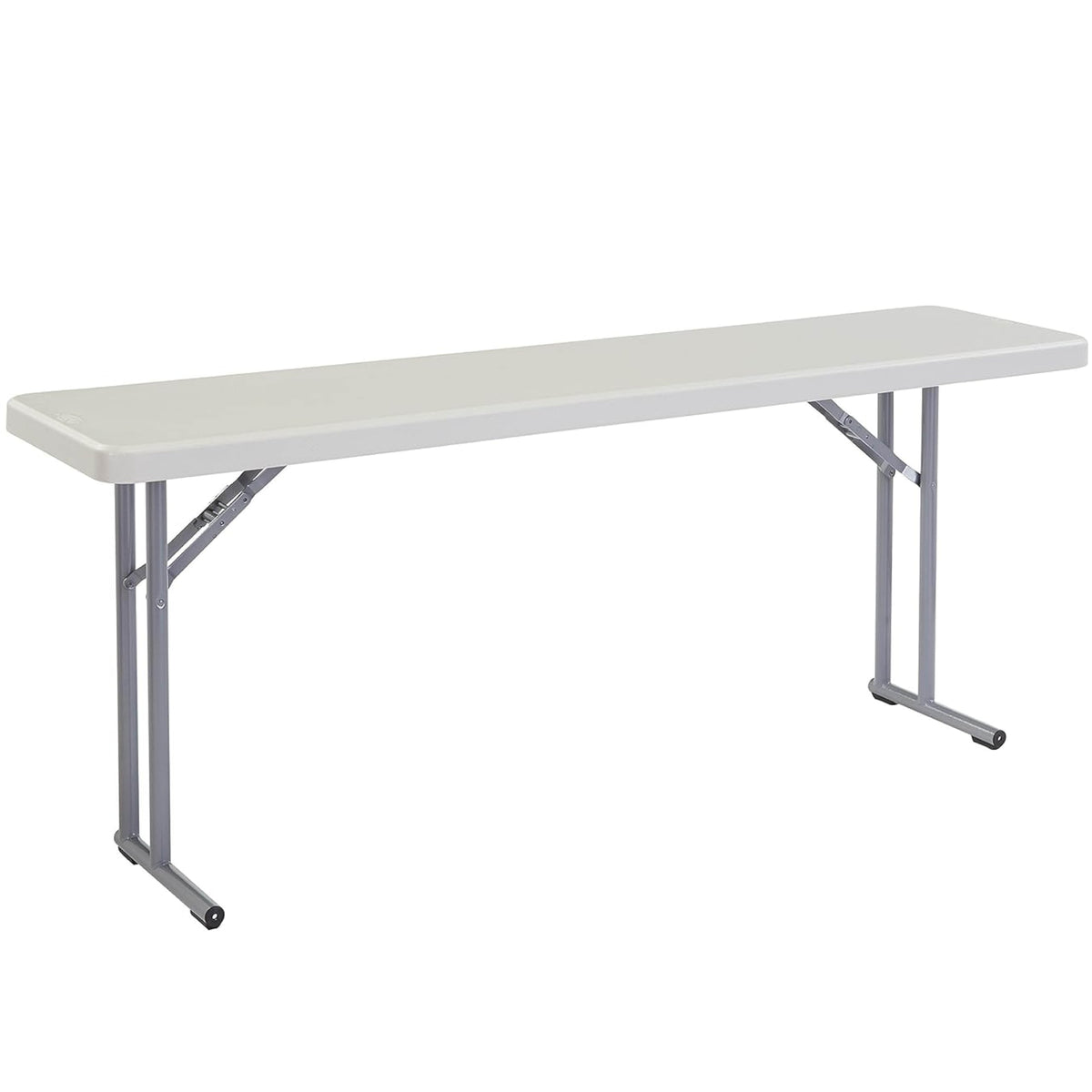 Seminar Folding Table by National Public Seating – 18x72 Portable, Heavy-Duty Foldable Table Indoor/Outdoor Table for Office, Conferences & Training Rooms – Lightweight & Durable, Speckled Gray