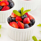 Restaurantware 5 Ounce Ramekin Bowls 10 Round Baking Ramekins - Microwave-Safe Oven-Safe White Porcelain Souffle Bowls Chip-Resi