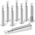 Kolako Door Stoppers For Wall, 8 Pack Door Stops, Long Spring Door Stopper With Rubber Bumper Wall Mount Doorstop, Silver