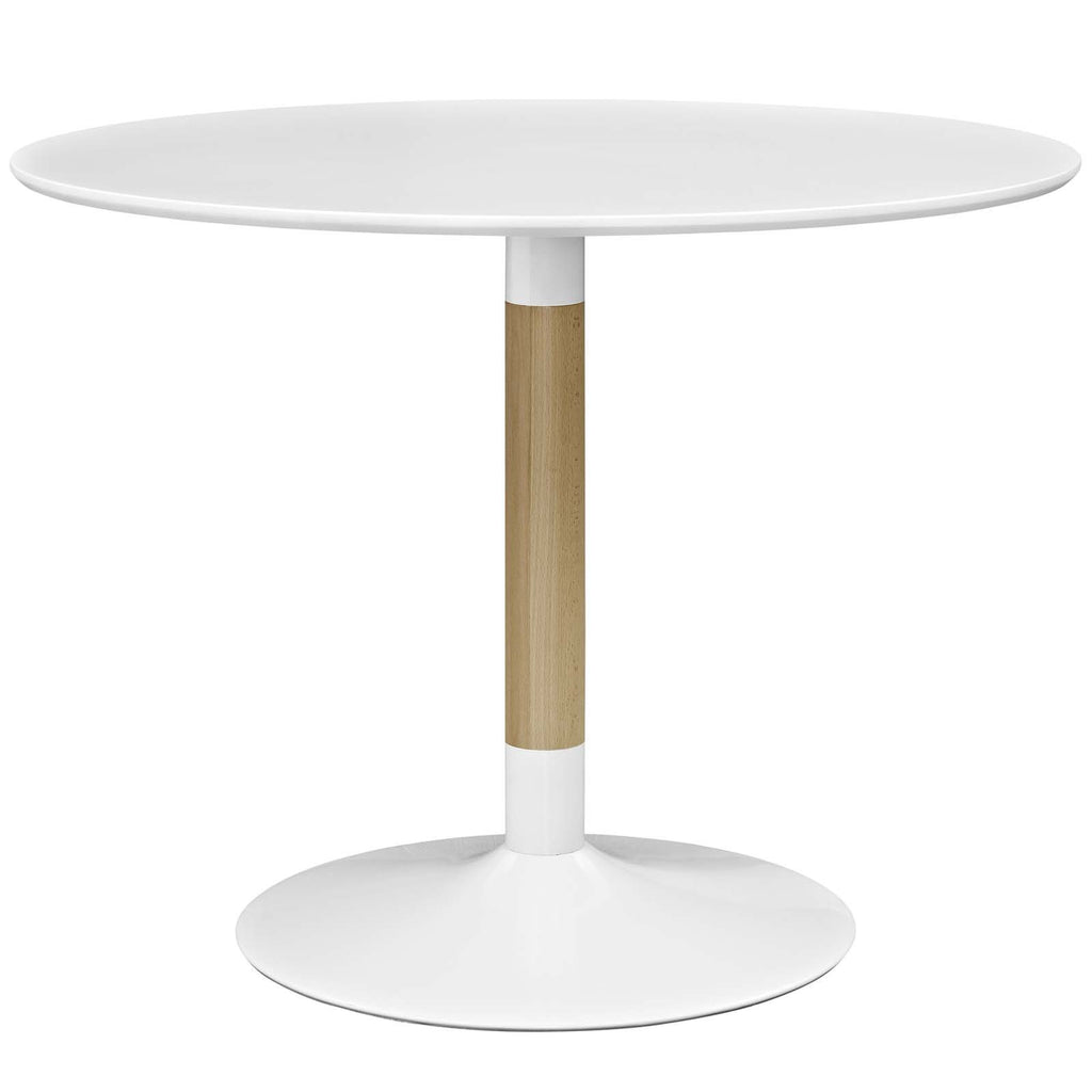 Modway Whirl 40" Contemporary Modern Round Kitchen And Dining Table In White
