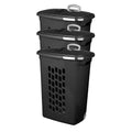 Sterilite Ultra Wheeled Hamper, Laundry Basket w/FlipTop Lid, 3Pack