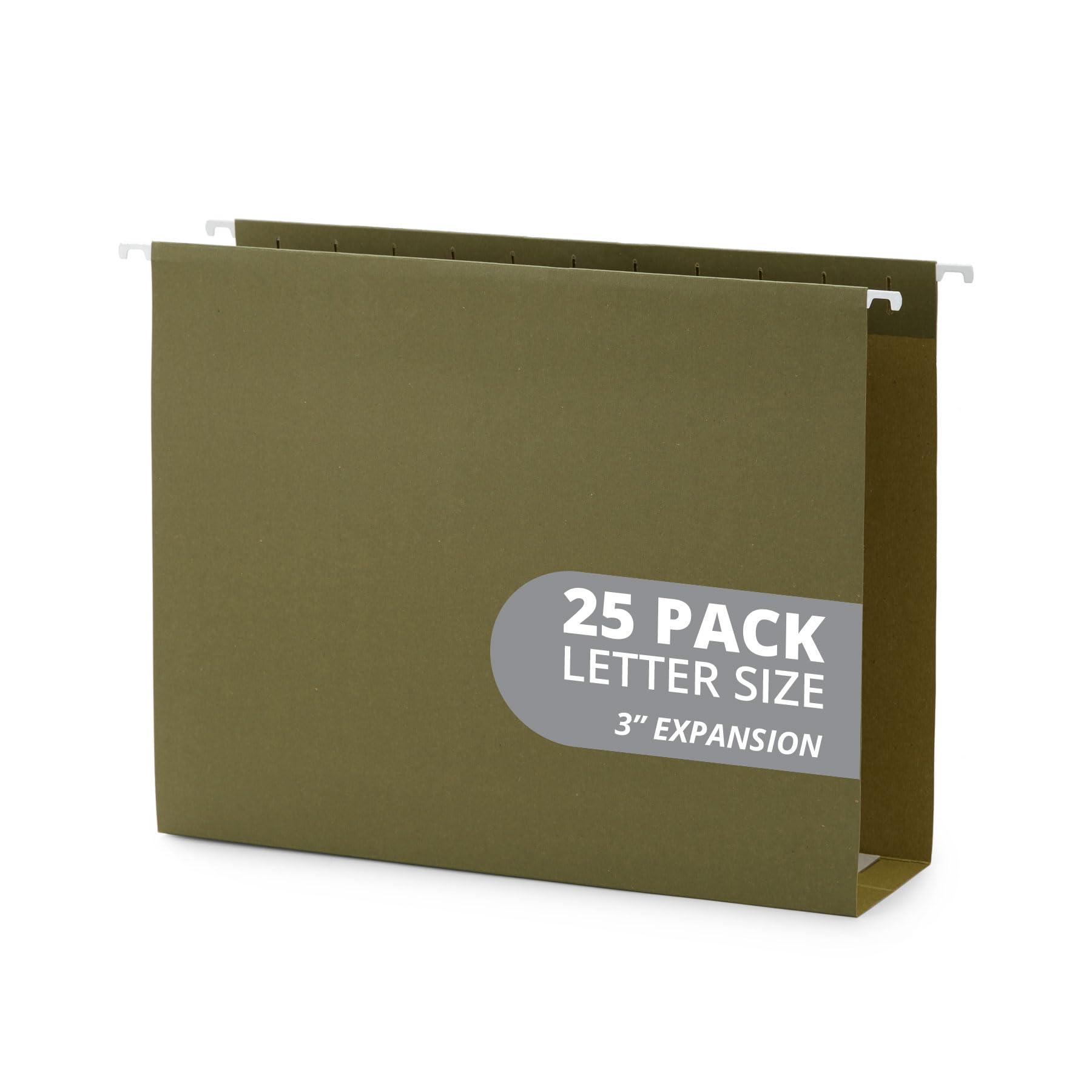 Blue Summit Supplies Extra Capacity Hanging File Folders, 25 Reinforced Hang Folders, Heavy Duty 3 Inchexpansion, Designed For B