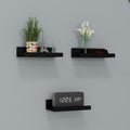 WooDinto 8 Inch Hanging Floating Wall Mount Display U Shape Wall Shelf, Engineered Wood Wall Rack Shelf for Living Room Decorati