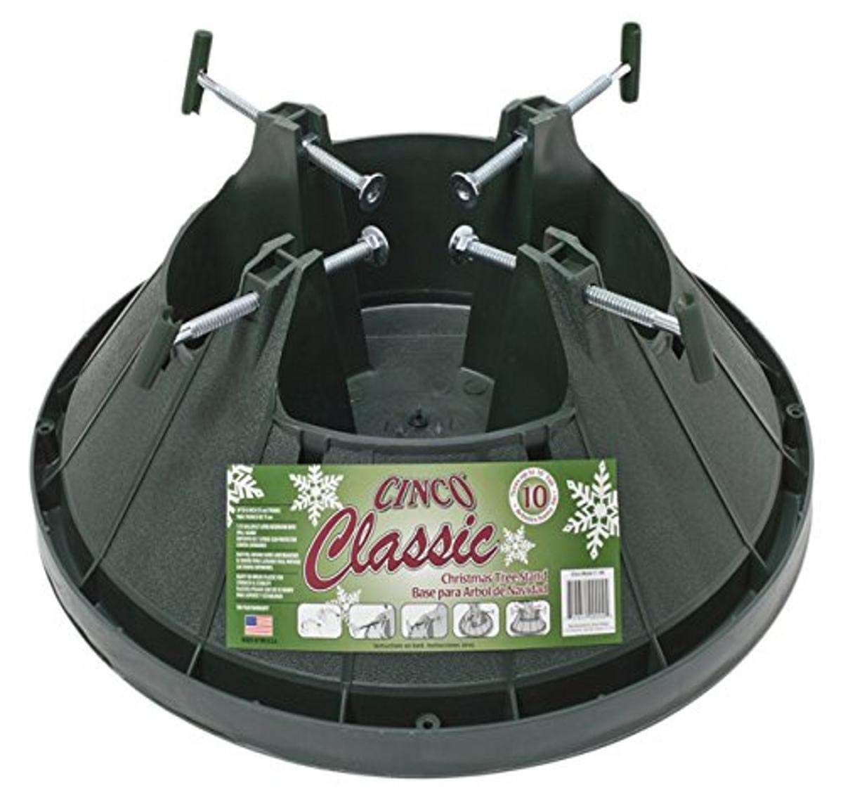 Good Tidings Cinco C-148 Classic Tree Stand For Up To 10 Trees, Medium, Green