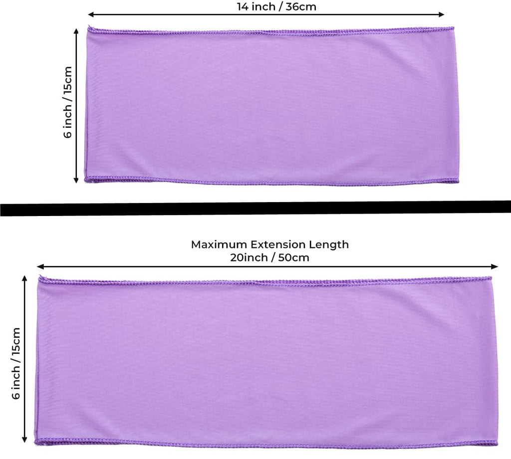 Mds Pack Of 100 Spandex Chair Sashes Bow Sash Elastic Chair Bands Ties Without Buckle For Wedding And Events Decoration Spandex Slider Sashes Bow - Lavender