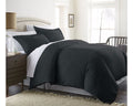 Ienjoy Home Collection Soft Brushed Microfiber Duvet Cover Set, King, Black