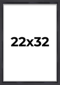 22x32 Shadow Box Frame Contemporary Black | 1'' Depth of Usable Space| Interior Size 22x32 or 32x22 Inches| UV Resistant Acrylic
