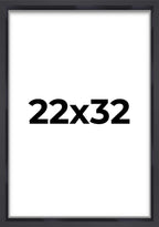 22x32 Shadow Box Frame Contemporary Black | 1'' Depth of Usable Space| Interior Size 22x32 or 32x22 Inches| UV Resistant Acrylic