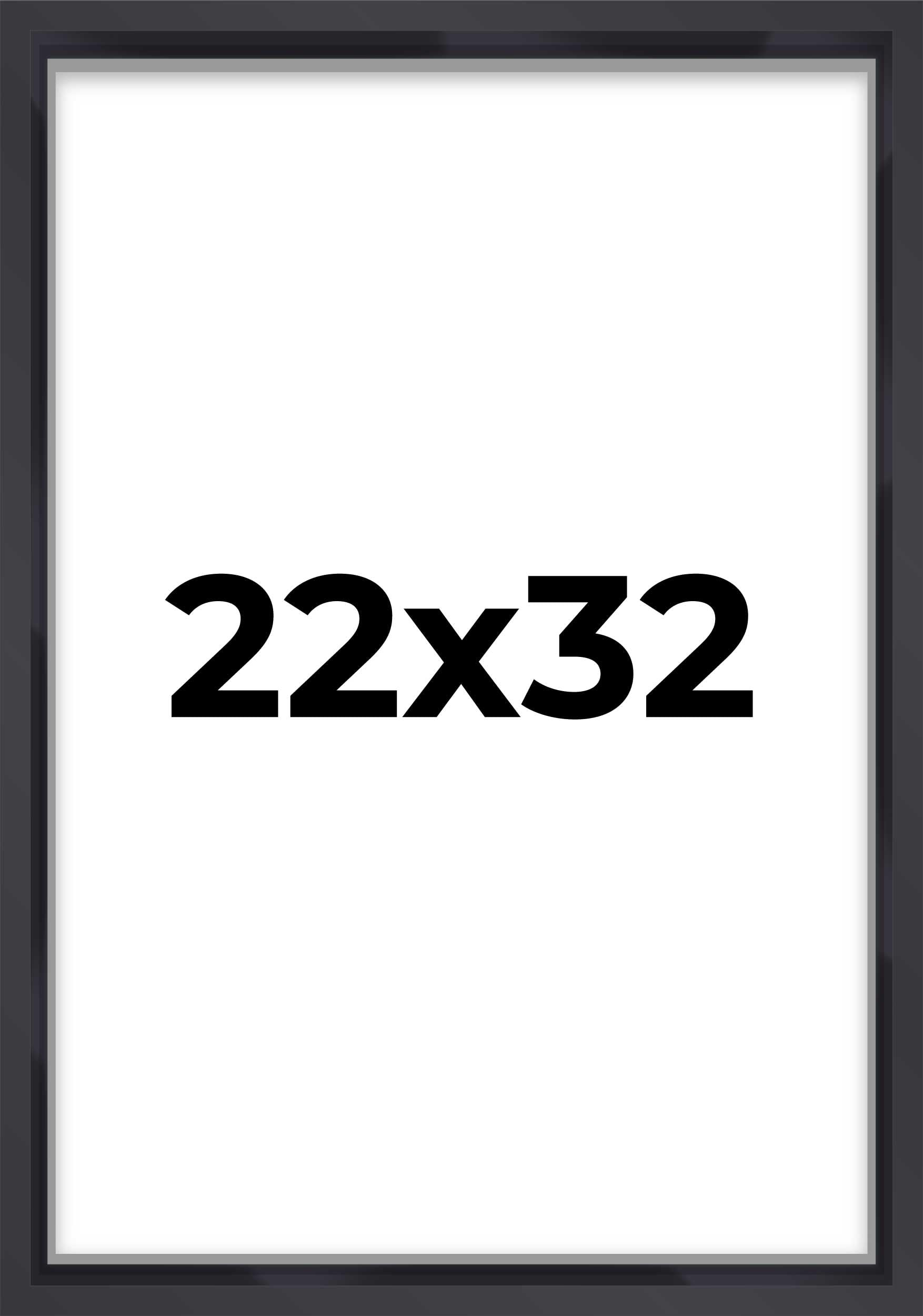 22x32 Shadow Box Frame Contemporary Black | 1'' Depth of Usable Space| Interior Size 22x32 or 32x22 Inches| UV Resistant Acrylic
