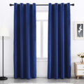 SPXTEX Navy Blue Velvet Blackout Curtains 108 inches Long Light Blocking Grommet Velvet Window Curtain Panels Set of 2 Heat Insu