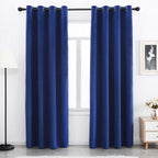SPXTEX Navy Blue Velvet Blackout Curtains 108 inches Long Light Blocking Grommet Velvet Window Curtain Panels Set of 2 Heat Insu