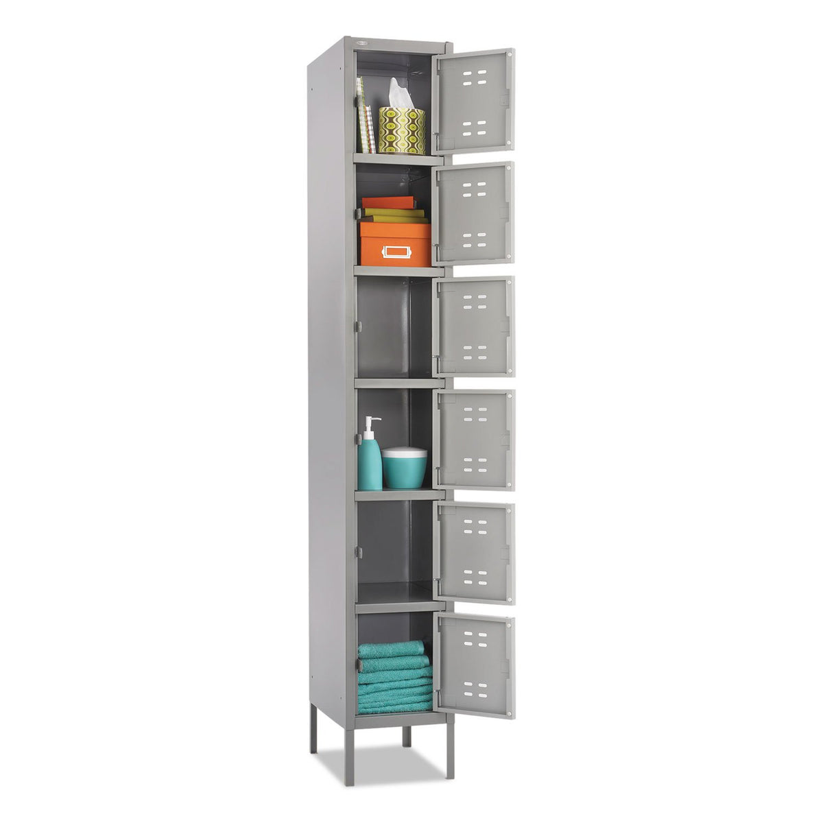 Safco 5524GR Box Locker 12w x 18d x 78h Two-Tone Gray