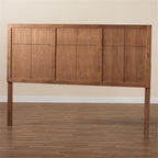 Baxton Studio Monroe Modern Transitional and Rustic Ash Walnut Finished Wood King Size Headboard
