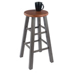 Winsome Wood Ivy Counter Stool, Rustic Gray And Teak, 24"