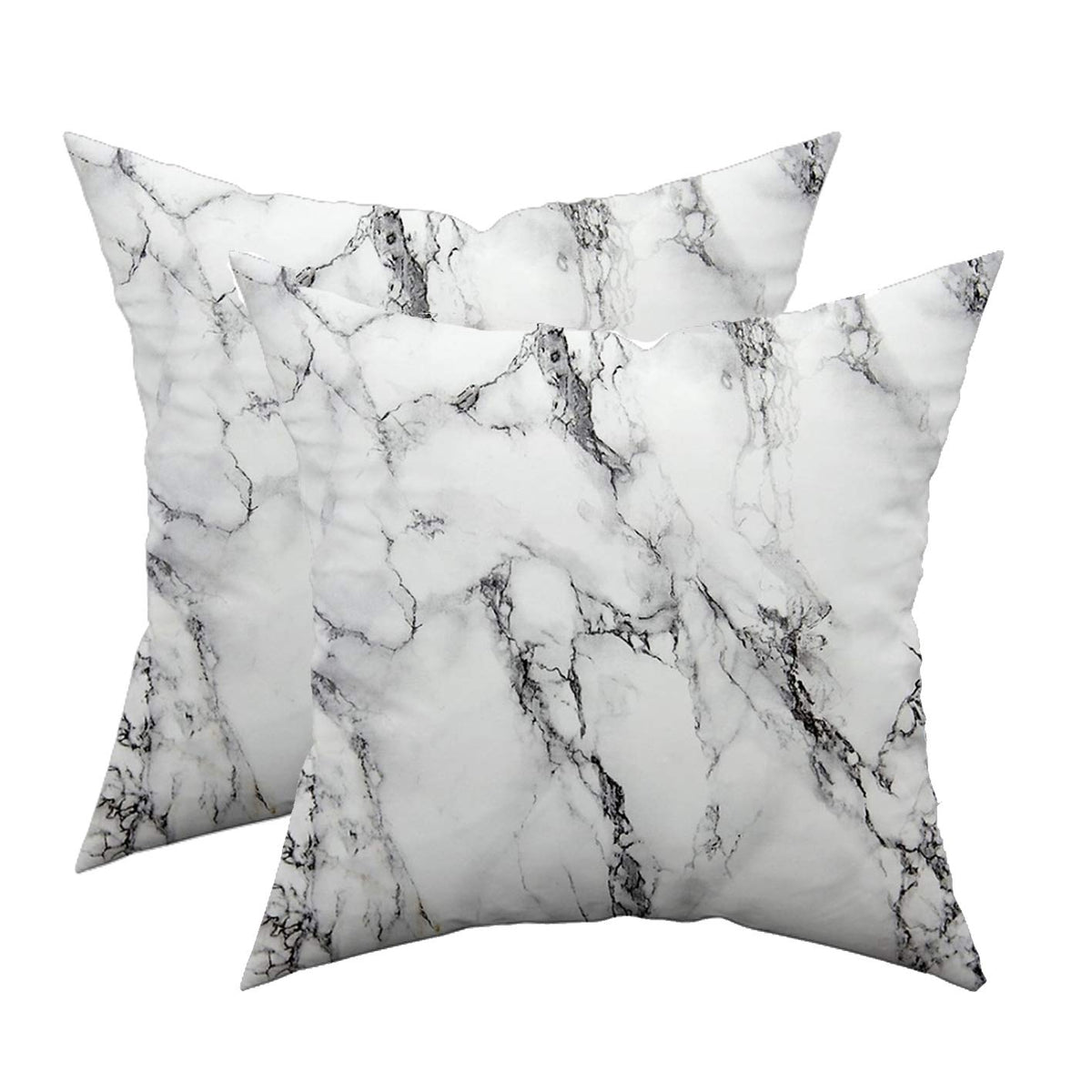 Taoson Set Of 2 Home Decorative Marble Pattern Cozy Throw Pillow Cases Cushion Covers Shells For Couch Bed Sofa Farmhouse Manual