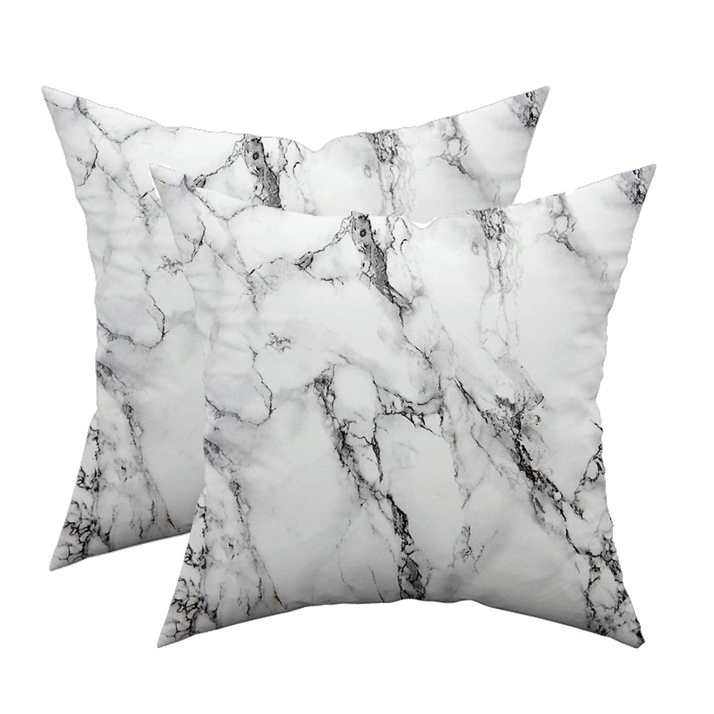 Taoson Set Of 2 Home Decorative Marble Pattern Cozy Throw Pillow Cases Cushion Covers Shells For Couch Bed Sofa Farmhouse Manual