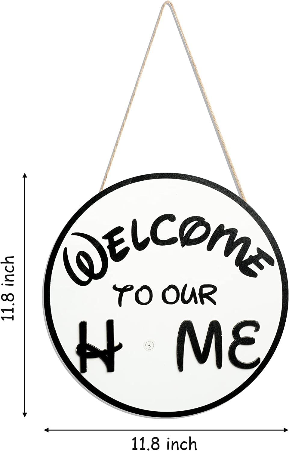 Supyfd19Pcs Cute Mouse Interchangeable Seasonal Welcome Door Sign For Front Door Decor, Welcome To Our Home Sign With Interchang