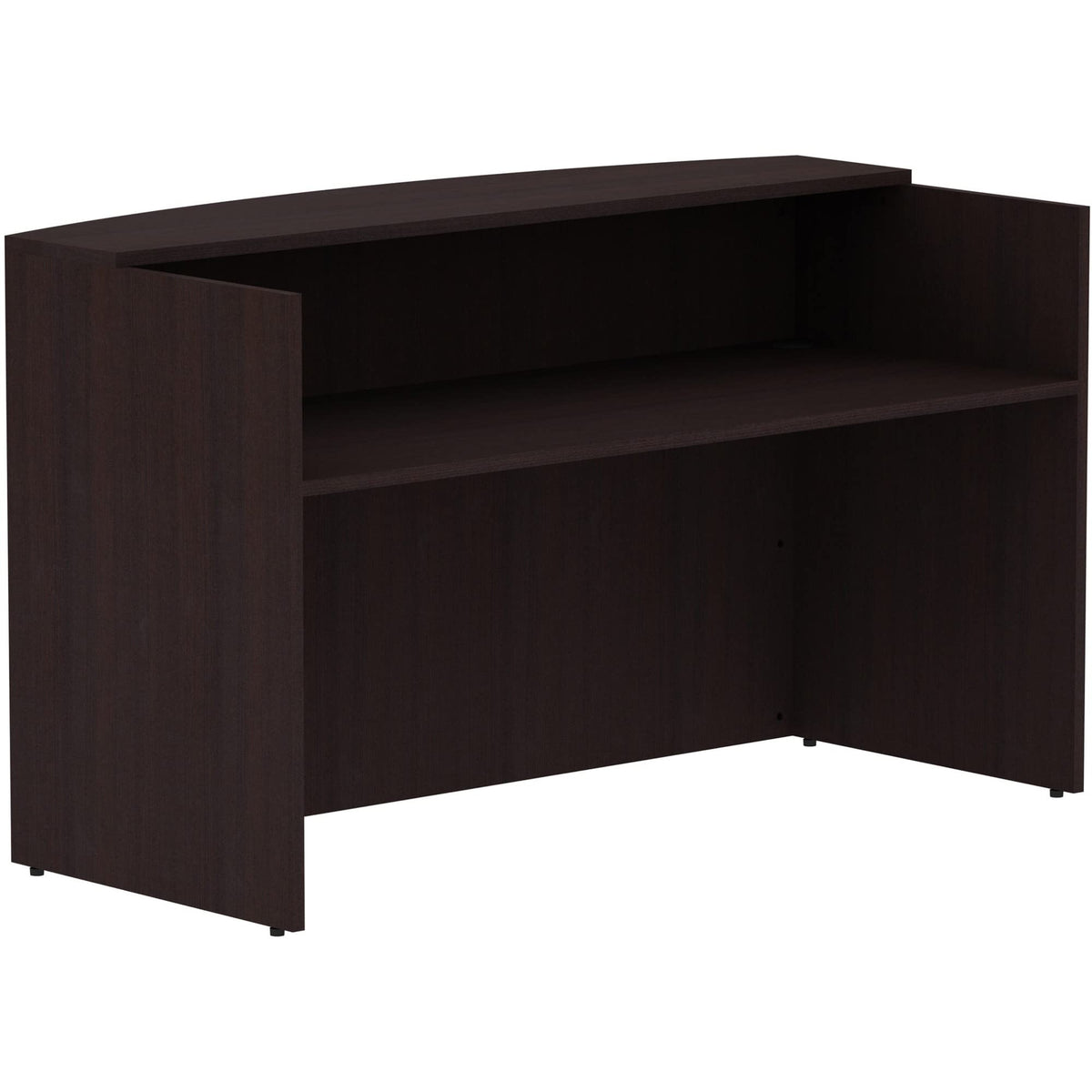 Lorell Espresso Laminate Reception Desk