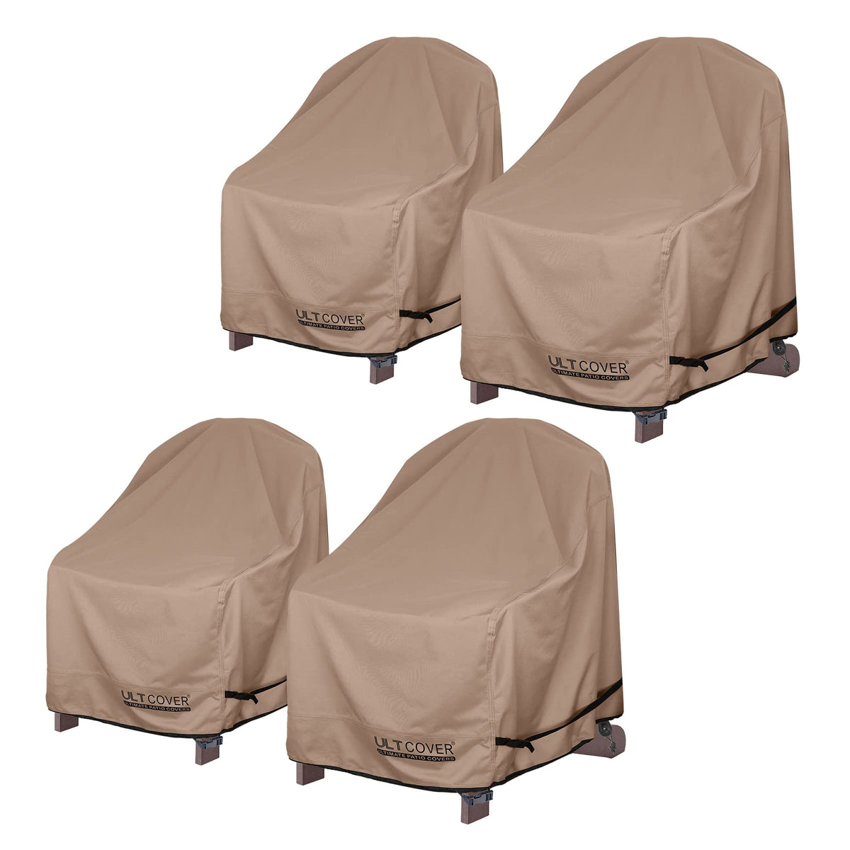 Ultcover Waterproof Patio Adirondack Chair Cover 4 Pack For Outdoor Chair Size Upto 32W X 35D X 36H Inch