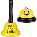 2 Pieces Ring Service Call Bell Smile Bell Hand Ringing Bell For Hotel Counter Reception Restaurant Food Line, Wedding Events Be