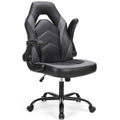 DUMOS Gaming Ergonomic Office Chair for Adults, Height Adjustable Computer Desk Chair with Flip-up Armrests, PU Leather Swivel V