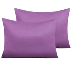 Ntbay Zippered Satin Pillow Cases For Hair And Skin, Luxury Standard Hidden Zipper Pillowcases Set Of 2, 20X26 Inches, Purple