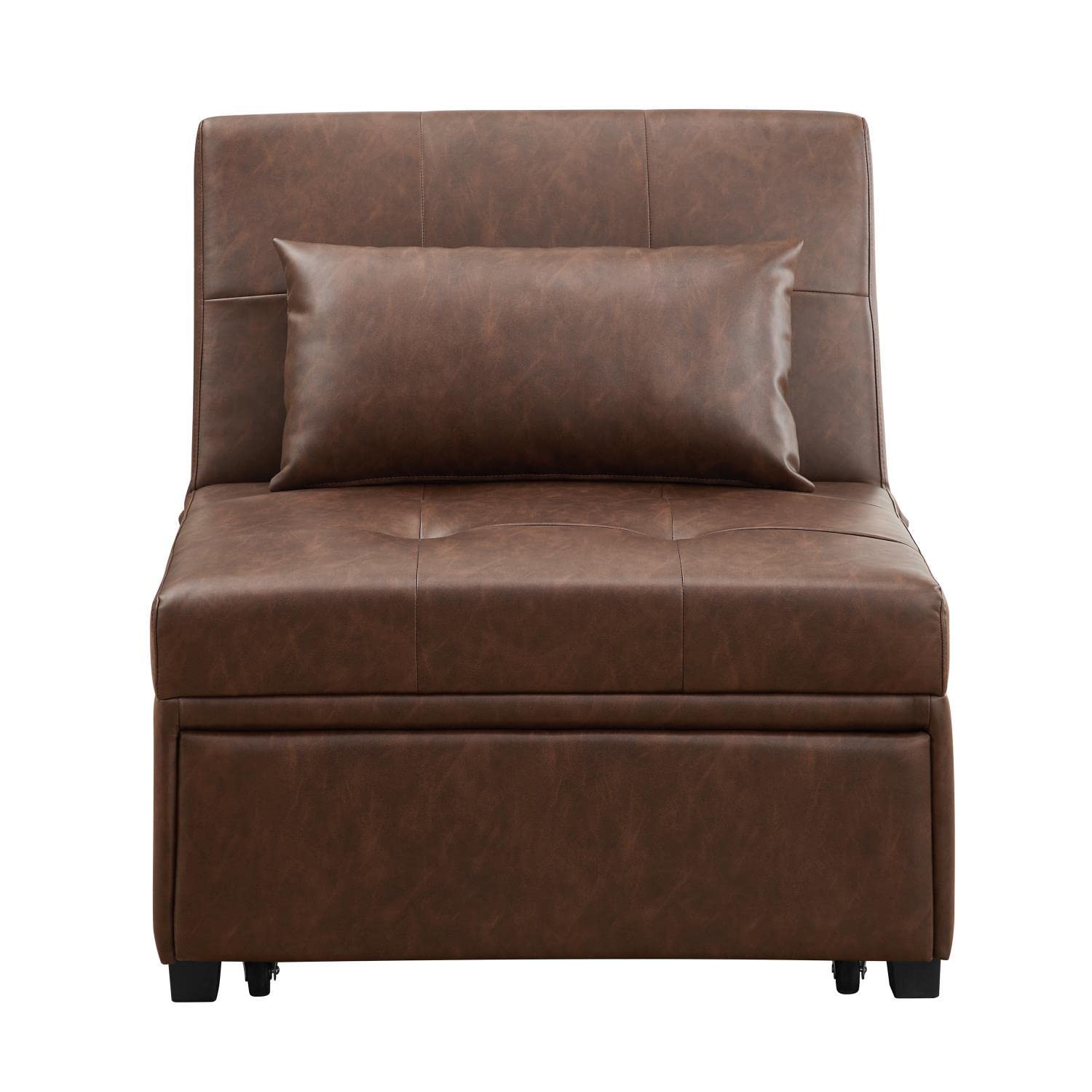 Powell Boone Sofa Bed with Brown Faux Leather D1099S17BP