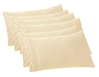 Elegant Comfort 6-Pack Solid Pillowcases 1500 Thread Count Egyptian Quality - Easy Care, Smooth Weave, Wrinkle And Stain Resistant, Easy Slip-On, 6-Piece Set, Standard/Queen Pillowcase, Cream