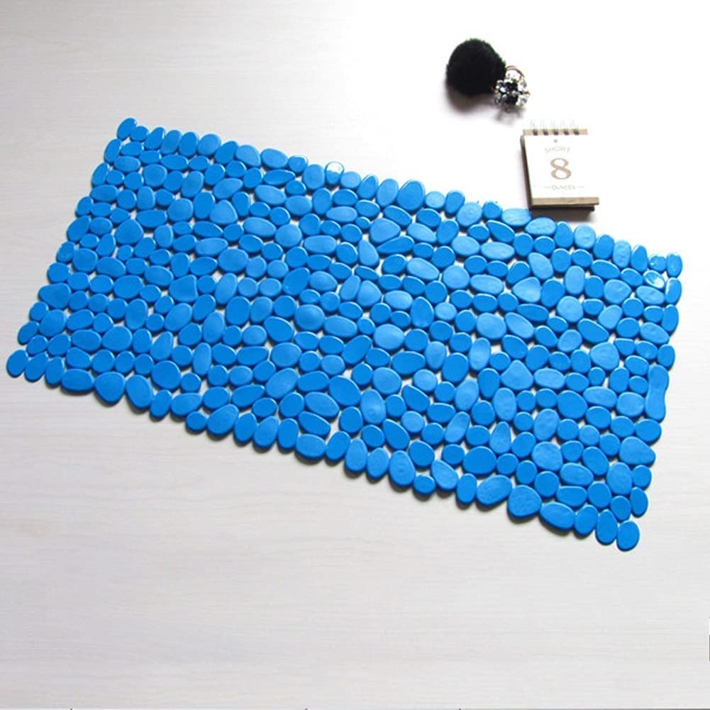 HomeRoots PVC Blue Spa Pebbles Bathtub Mat