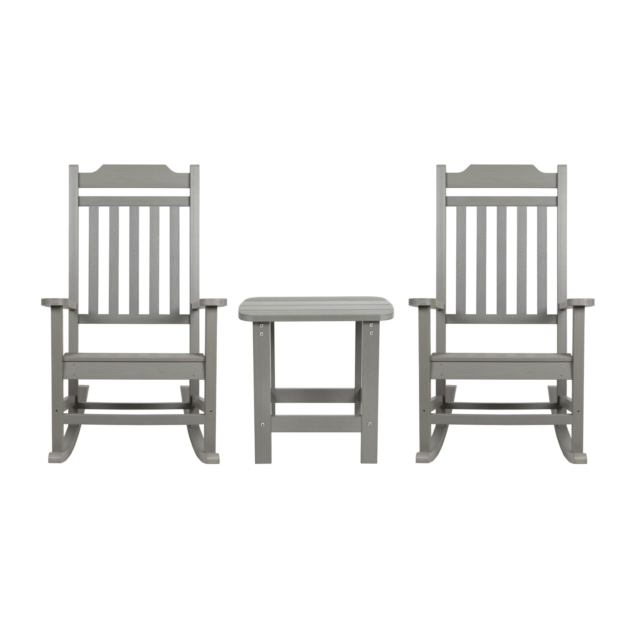 Flash Furniture Winston Set of 2 Rocking Chairs with Side Table - Thumbnail 5