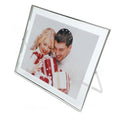 AhaGo Silver Floating Frame (10''x12'',Horizontal), For Picture Sizes 8.5x11, 8x10, 7x9, Tabletop Shelf Photo Frame, Modern Mini