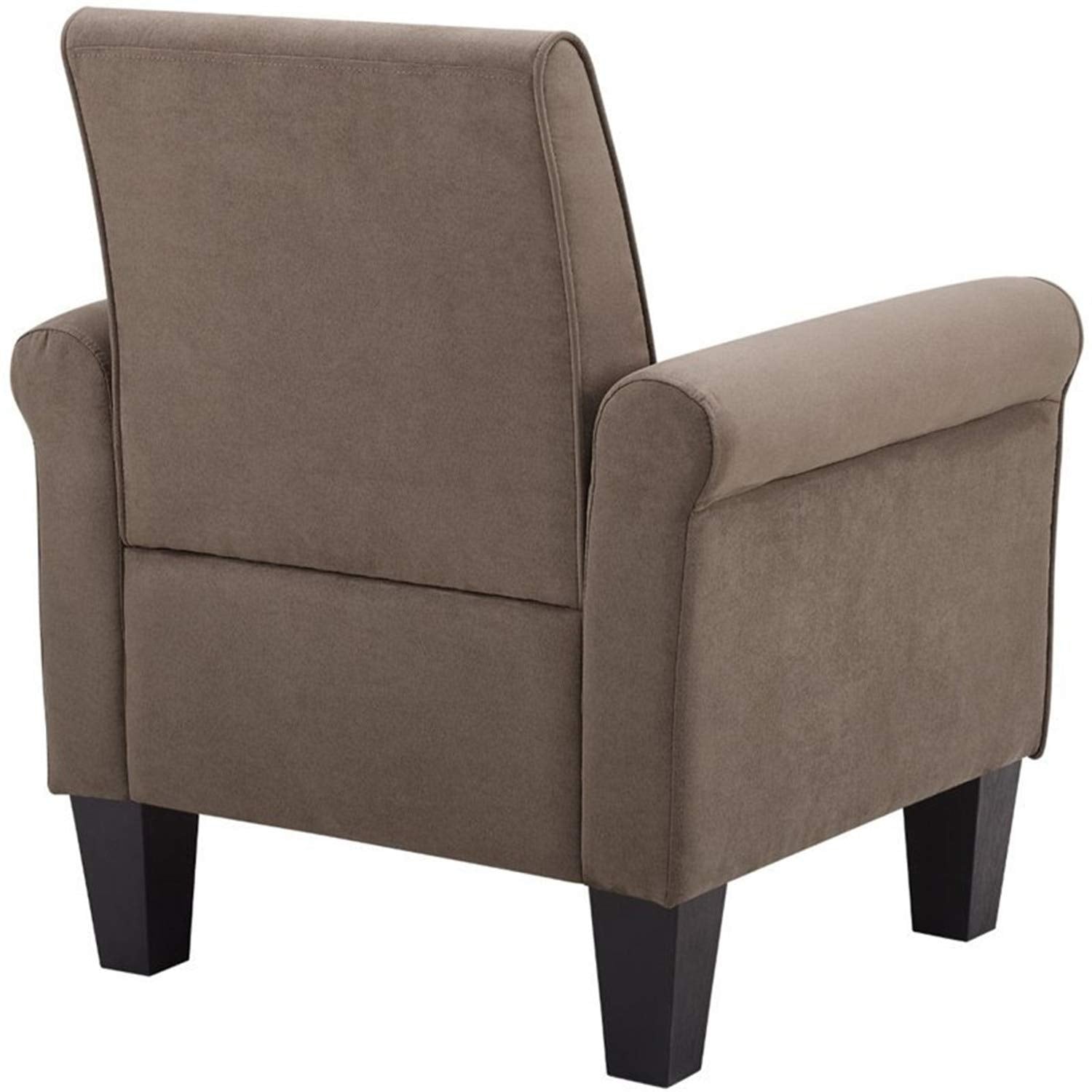 Lilola Home Angelo Light Brown Microfiber Fabric Armchair