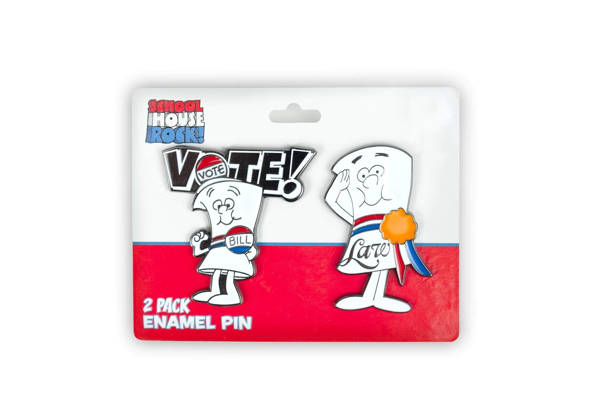 Schoolhouse Rock! I'M Just A Bill And Law Exclusive Pin Collection | Set Of 2 Schoolhouse Rock Vote Pins Featuring Bill And Law