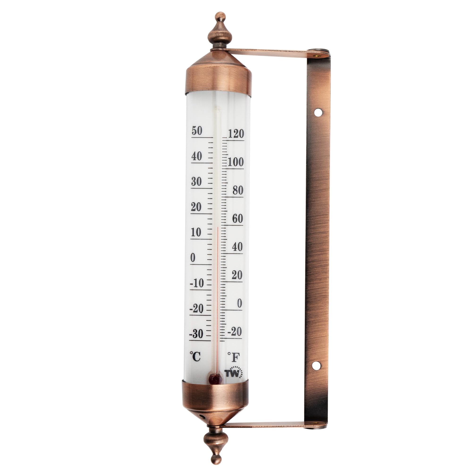 Outside Thermometer With Bronze Effect Design - Stylish Outdoor Thermometer Suitable For Outside Wall Greenhouse Garage