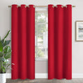 YoungsTex Red Blackout Curtains for Bedroom 84 Inches Length - Thermal Insulated with Grommet Room Darkening Drapes for Living R