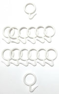 Aurora Plastic Glossy Curtain Rings for Window Curtains, Door Curtains, Bathroom Curtains and Other Multipurpose Usage (White 1.