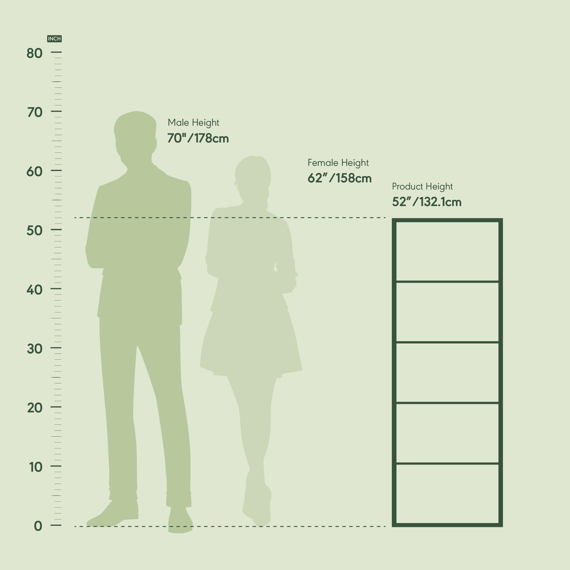 Furinno Luder Bookcase / Book / Storage , 5-Tier, White