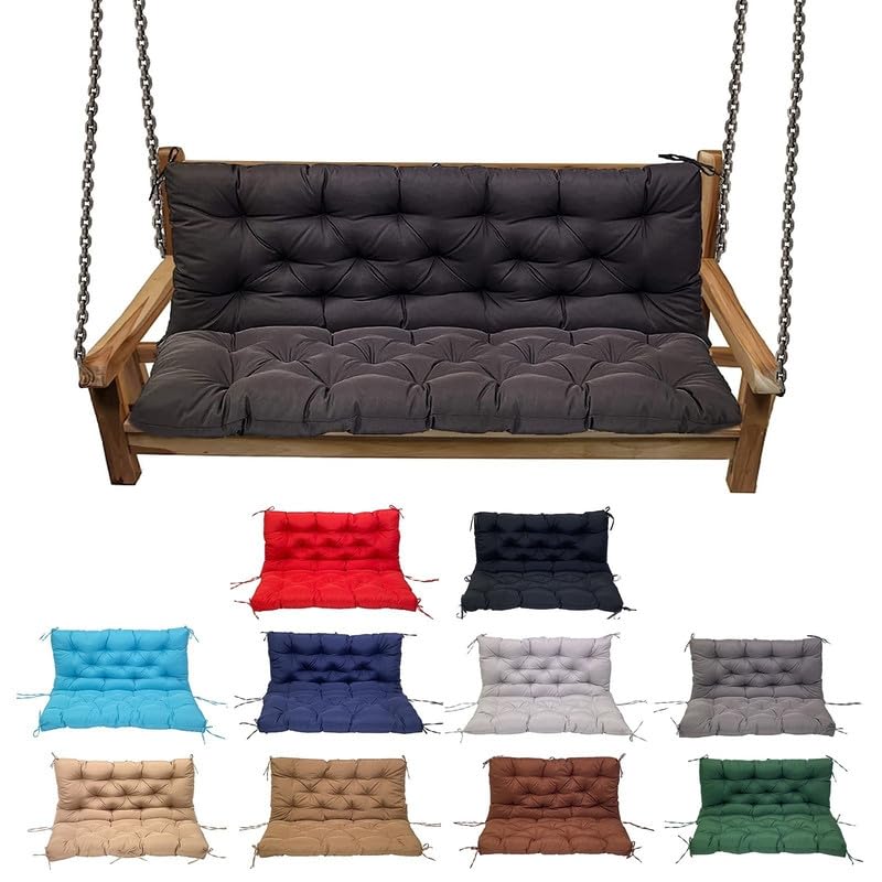 Yxmkjos Swing Cushion Replacement Outdoor Porch Waterproof Bench Cushion 2-3 Seater Washable Bench Replacement Cushions, For Out