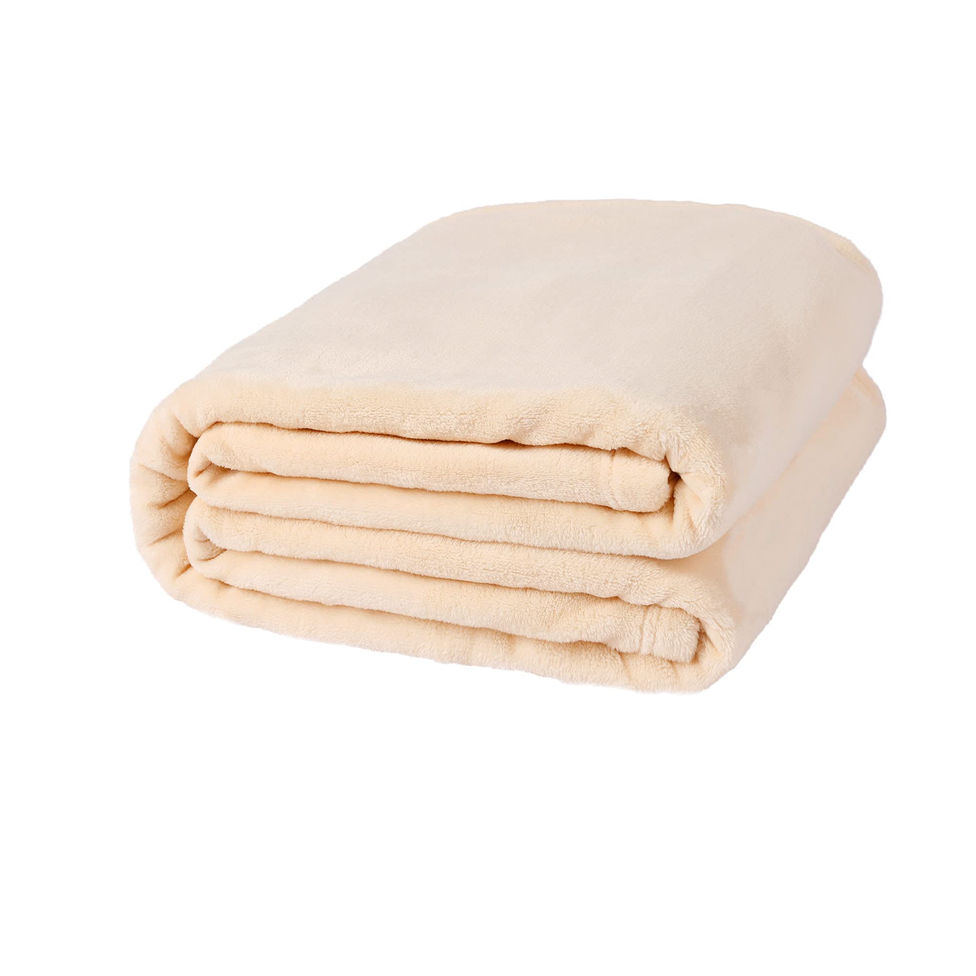 Nanpiper Fleece Blankets, Super Soft Flannel Fuzzy Blanket For Bed Couch, Luxury Cozy Plush Microfiber Blanket-Twin Size,Beige