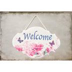 Kodoria Welcome Wooden Hanging Sign Wooden Plaque Bar Cafe Shop Store Door Decor Plaque Welcome Hanging Sign Board