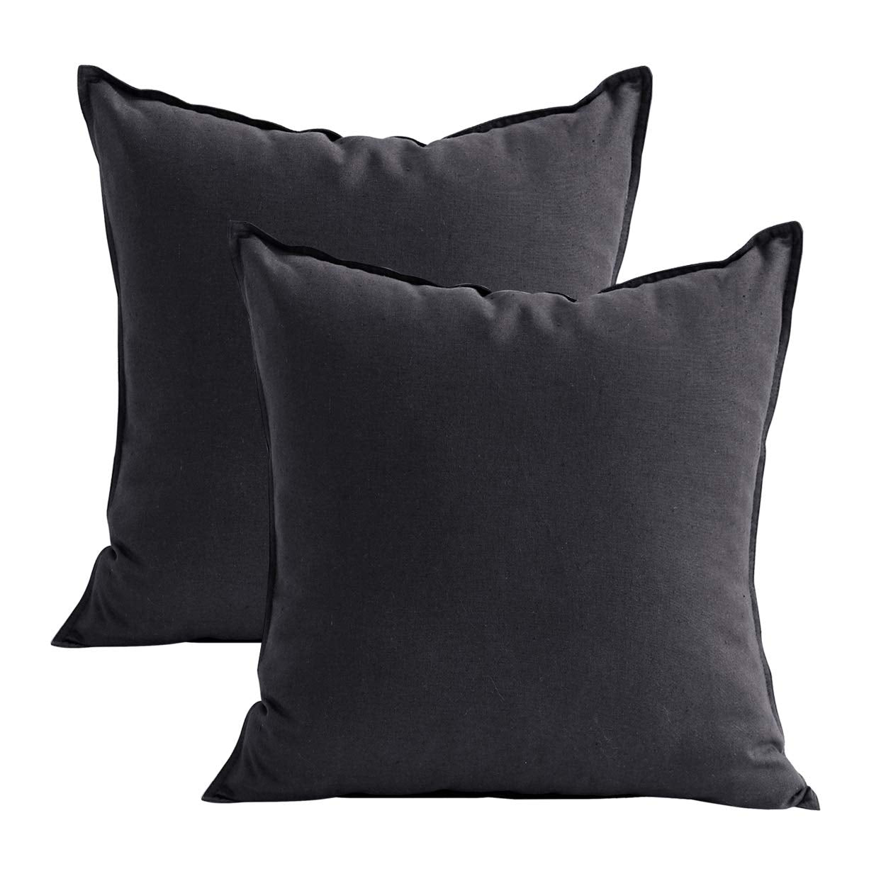 Jeanerlor Set Of 2 Decorative Cotton Linen Couch Throw Pillow Case 26'X26' Sofa Pillow Durable Classy, Comfortable Cushion Cov