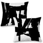 Supwhd Black And White Pillow Covers, Black And White Pillows Cover 18X18, Black And White Throw Pillows Cover Set Of 2, Black A