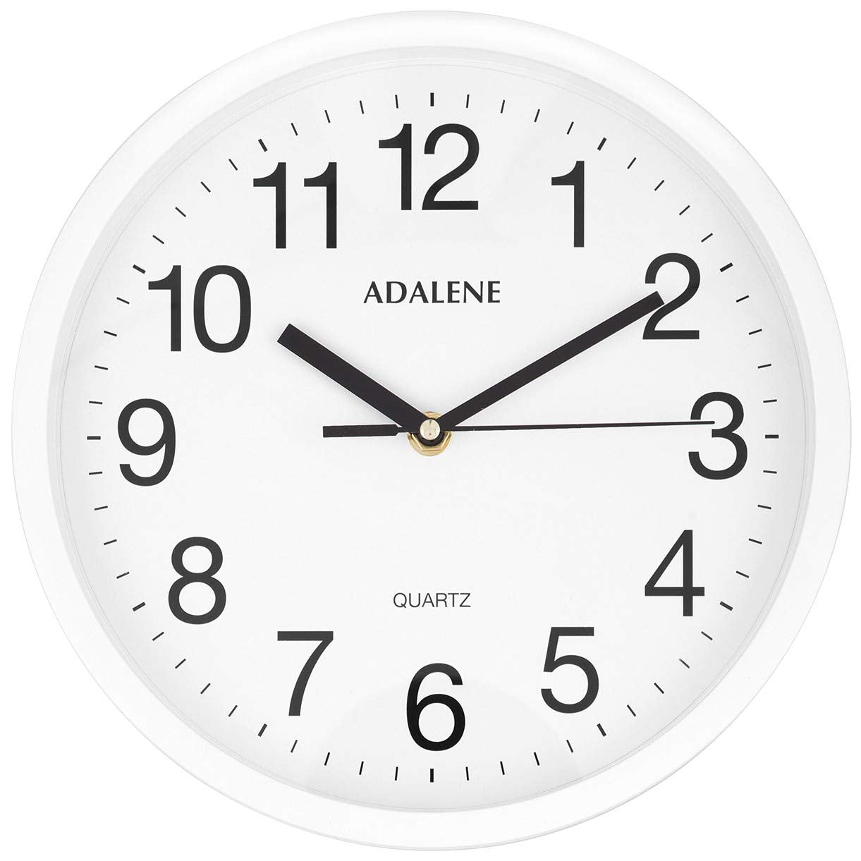 Adalene Wall Clocks Battery Operated Non Ticking - 10 Inch Completely Silent Wall Clock, Analog Quartz Office Wall Clock - Vinta