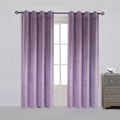 Cherry Home Super Soft Luxury Room Darkening Velvet Set Of 2 Lavender Flannel Blackout Curtains Panel Drapes Grommet, Purplish P