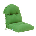 Qilloway Indoor Outdoor Seat Back Chair Pads Tufted Cushion, Spring/Summer Seasonal Replacement Cushions. (Set Of 4, Green)