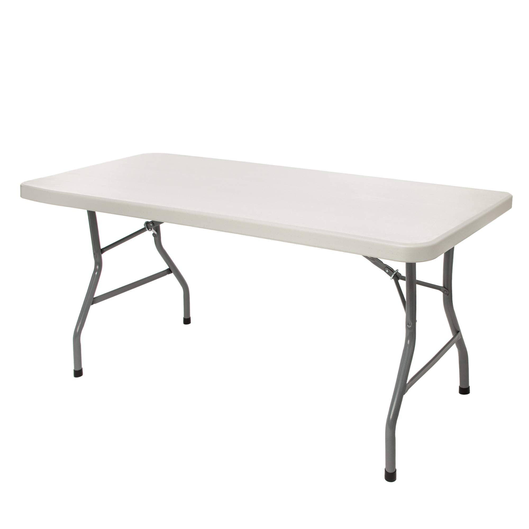Oef Furnishings 5-Foot Heavy Duty Folding Table, 30' X 60', Light Grey, Indoor/Outdoor