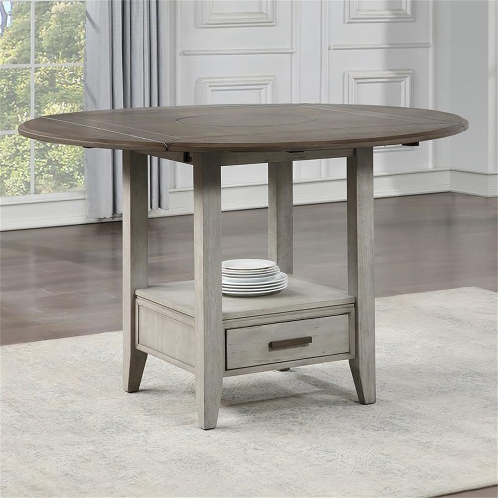 Abacus Two-Tone Drop-Leaf Counter Table - Thumbnail 3