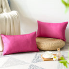 Otostar Pack Of 2 Outdoor Waterproof Decorative Pillow Covers 12X20 Inch Garden Throw Pillow Covers Outdoor Pillowcase Cushion C